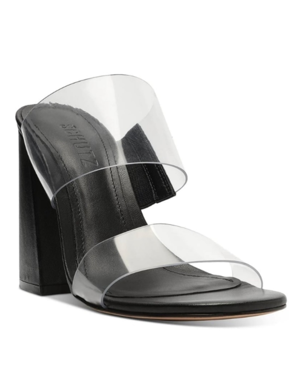 SCHUTZ • Victorie Leather Open Toe Slide Sandals • Size 7